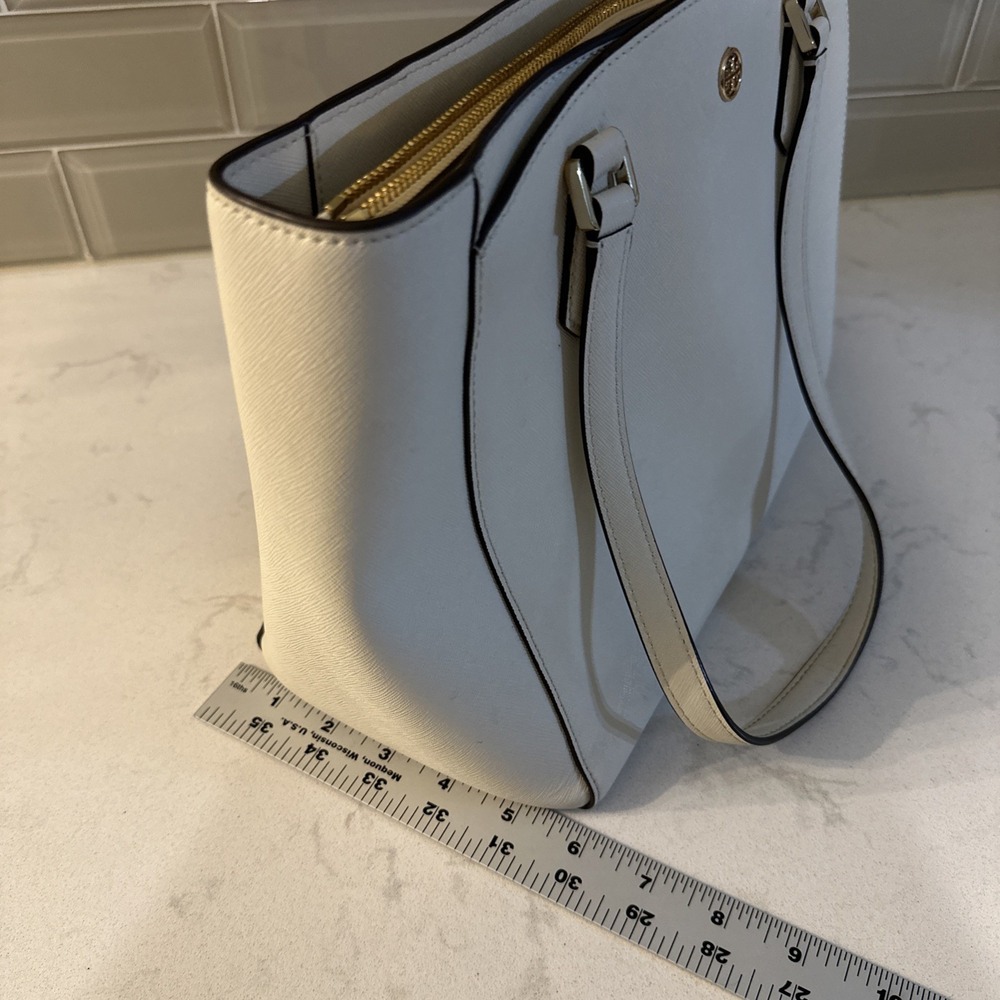 Tory Burch Tote Bag Shoulder Bag Robinson Medium Leather Ivory, Protective Bag. - Picture 13 of 16